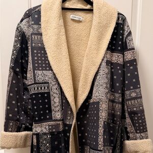 Overlove Black and Cream Teddy Jacket